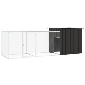 Chicken Cage Anthracite 118.1"x35.8"x39.4" Galvanized Steel