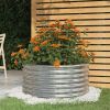 Garden Planter Powder-coated Steel 31.5"x31.5"x14.2" Silver