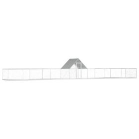 Chicken Coop 45.9'x6.6'x6.6' Galvanized Steel