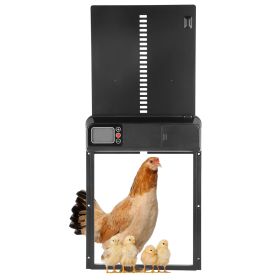 Automatic Chicken Coop Door with Timer Setting IP44 Waterproof Battery Powered Multi-Modes Chicken Coop Door Opener Anti-Pinch Function Chicken Access