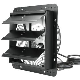VEVOR Shutter Exhaust Fan, 12'' with Temperature Humidity Controller, EC-motor, 940 CFM, 10-Speed Adjustable Wall Mount Attic Fan, Ventilation and Coo