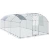 VEVOR Large Metal Chicken Coop with Run, 19.7x9.8x6.6ft, Walkin Poultry Cage for Yard with Waterproof Cover, Dome Roof Large Poultry Cage for Hen Hous