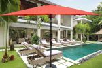 6 x 9ft Patio Umbrella Outdoor Waterproof Umbrella with Crank and Push Button Tilt without flap for Garden Backyard Pool Swimming Pool Market