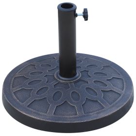 18" 26 lbs Round Resin Umbrella Base Stand Market Parasol Holder with Beautiful Decorative Pattern & Easy Setup, for Œ¶1.5", Œ¶1.89" Pole, for Lawn, D