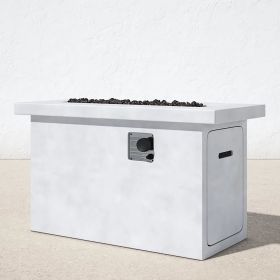 Living Source International 24'' H Concrete Propane/Natural Gas Outdoor Fire Pit Table(Natural Concrete)