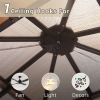 12'x12' Hardtop Gazebo, Permanent Outdoor Gazebo with Polycarbonate Double Roof, Aluminum Gazebo Pavilion with Curtain and Net for Garden, Patio, Lawn