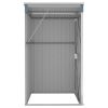 Wall-mounted Garden Shed Gray 46.5"x39.4"x70.1" Galvanized Steel