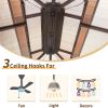 10'x12' Hardtop Gazebo, Permanent Outdoor Gazebo with Polycarbonate Double Roof, Aluminum Gazebo Pavilion with Curtain and Net for Garden, Patio, Lawn