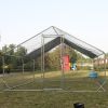 Large Metal Chicken Coop Walk-in Poultry Cage Hen Run House Rabbits Habitat Cage Spire Shaped Coop with Waterproof and Anti-Ultraviolet Cover (10' L x
