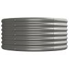 Garden Raised Bed Powder-coated Steel 244.1"x31.5"x14.2" Gray