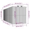 Garden Shed Anthracite 75.6"x205.9"x87.8" Galvanized Steel