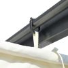 Pergola with Retractable Roof Cream White 9.8'x9.8' Steel