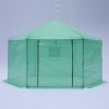 Walk-in Greenhouse Hexagonal Upgrade Reinforced Frame Heavy Duty Plastic Greenhouse Reinforced Thickened Waterproof Insulation(13.1*8.6 ft)