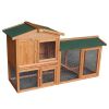 61" Wooden Chicken Coop Hen House Rabbit Wood Hutch Poultry Cage Habitat