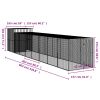 Chicken Cage with Run Anthracite 65"x339.8"x71.3" Galvanized Steel