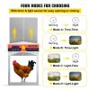 VEVOR Gray Automatic Chicken Coop Door, Auto Close, Gear Lifter Galvanized Poultry Gate with Evening and Morning Delayed Opening Timer & Light Sensor,