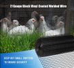 24 inch√ó50 ft Black Vinyl Coated Hardware Cloth, 21 Gauge 1/4 inch Black PVC Hardware Cloth, Black Welded Wire Fence Supports Poultry-Netting Cage-Ho
