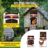 VEVOR Brown Automatic Chicken Coop Door, Auto Close, Gear Lifter Galvanized Poultry Gate with Evening and Morning Delayed Opening Timer & Light Sensor