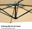 10 Ft Cantilever Hanging Umbrella Rotation Patio Offset Umbrella without Weight Base