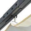 Pergola with Retractable Roof Cream White 9.8'x9.8' Steel