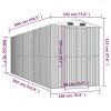 Garden Shed Green 75.6"x238.6"x87.8" Galvanized Steel