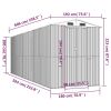 Garden Shed Light Brown 75.6"x238.6"x87.8" Galvanized Steel