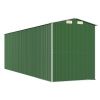 Garden Shed Green 75.6"x238.6"x87.8" Galvanized Steel