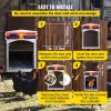 VEVOR Brown Automatic Chicken Coop Door, Auto Close, Gear Lifter Galvanized Poultry Gate with Evening and Morning Delayed Opening Timer & Light Sensor
