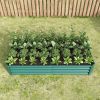 Raised Garden Bed Outdoor, 6√ó3√ó1ft , Metal Raised Rectangle Planter Beds for Plants, Vegetables, and Flowers - Green