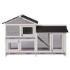 Chicken House; 58" Waterproof Wooden Animal Hutch; Indoor Outdoor Chicken Coop Rabbit Hutch Kit w/Roof; Garden Backyard Rabbit Cage/Guinea Pig House/H