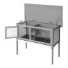 36" Single Deck Waterproof Wooden Chicken Coop Hen House Pet Animal Poultry Cage Rabbit Hutch Gray