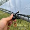 Metal Large Chicken Coop Walk-in Poultry Cage Large Chicken Run Spire Shaped Cage with Waterproof Anti-UltravioletCover; 1.26" Diameter Tube (9.8' L x