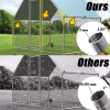 Metal Large Chicken Coop Walk-in Poultry Cage Large Chicken Run Spire Shaped Cage with Waterproof Anti-UltravioletCover;  1.26" Diameter Tube (19.6' L