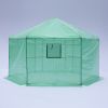 Walk-in Greenhouse Hexagonal Upgrade Reinforced Frame Heavy Duty Plastic Greenhouse Reinforced Thickened Waterproof Insulation(13.1*8.6 ft)
