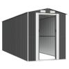 Garden Shed Anthracite 75.6"x205.9"x87.8" Galvanized Steel