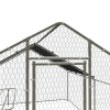 Large metal chicken coop, walk-in chicken coop, galvanized wire poultry chicken coop, rabbit duck coop with waterproof and UV protection cover for out
