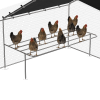 Large metal chicken coop, walk-in chicken coop, galvanized wire poultry chicken coop, rabbit duck coop with waterproof and UV protection cover for out