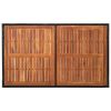 7 Piece Patio Dining Set Poly Rattan Acacia Wood Black