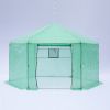 Walk-in Greenhouse Hexagonal Upgrade Reinforced Frame Heavy Duty Plastic Greenhouse Reinforced Thickened Waterproof Insulation(13.1*8.6 ft)