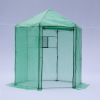 Walk-in Greenhouse Hexagonal Upgrade Reinforced Frame Heavy Duty Plastic Greenhouse Reinforced Thickened Waterproof Insulation(6.9*7.5 ft)