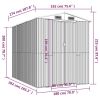 Garden Shed Light Gray 75.6"x107.9"x87.8" Galvanized Steel