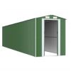 Garden Shed Green 75.6"x369.3"x87.8" Galvanized Steel