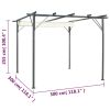 Pergola with Retractable Roof Cream White 9.8'x9.8' Steel