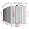 Garden Shed Green 75.6"x173.2"x87.8" Galvanized Steel
