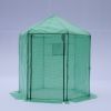 Walk-in Greenhouse Hexagonal Upgrade Reinforced Frame Heavy Duty Plastic Greenhouse Reinforced Thickened Waterproof Insulation(6.9*7.5 ft)