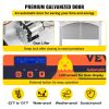 VEVOR Gray Automatic Chicken Coop Door, Auto Close, Gear Lifter Galvanized Poultry Gate with Evening and Morning Delayed Opening Timer & Light Sensor,