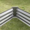 Raised Garden Bed Kit - Metal Raised Bed Garden 7.6x3.7x0.98ft for Flower Planters, Vegetables Herb Silver