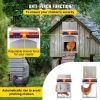 VEVOR Gray Automatic Chicken Coop Door, Auto Close, Gear Lifter Galvanized Poultry Gate with Evening and Morning Delayed Opening Timer & Light Sensor,