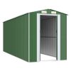 Garden Shed Green 75.6"x205.9"x87.8" Galvanized Steel