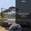 10FT Cantilever Patio Umbrella with Solar LED Lights, Double Top Square Outdoor Offset Umbrella with 360¬∞ Rotation, 4-Position Tilt, Crank & Cross Ba